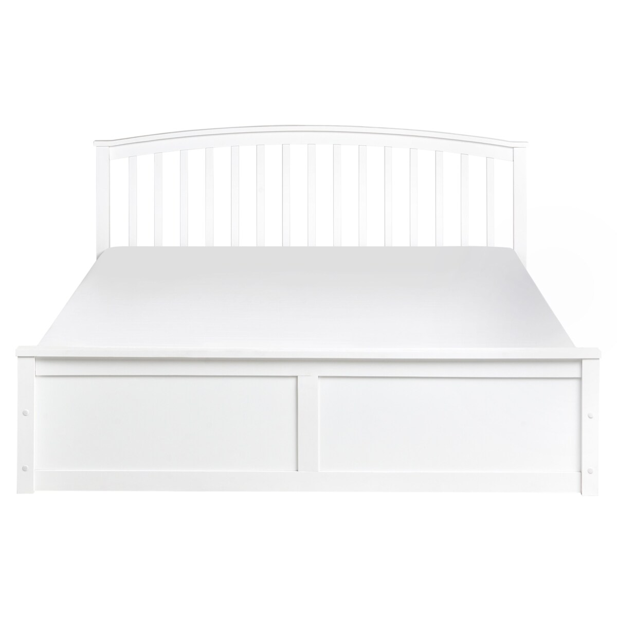 Łóżko z pojemnikiem Drewno sosnowe CLARBEC 160 x 200 cm Biały