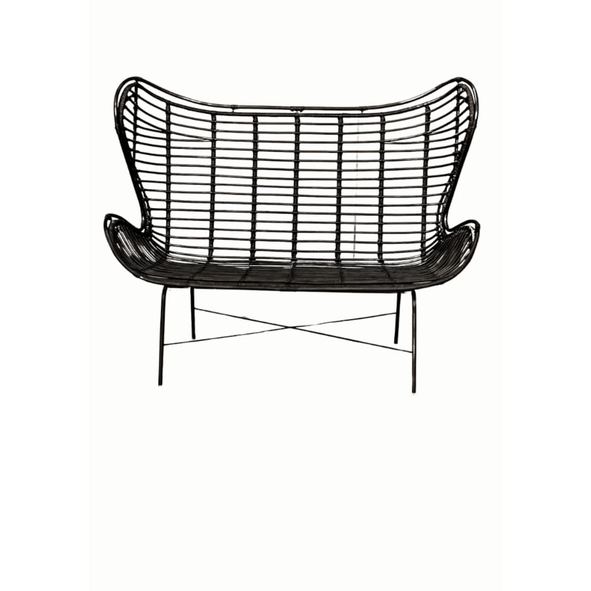Sofa rattanowa Isla czarna Monnarita
