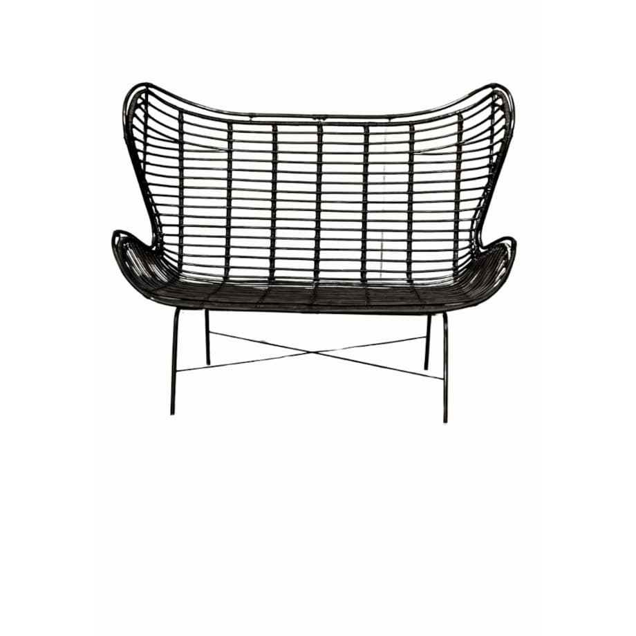 Sofa rattanowa Isla czarna Monnarita