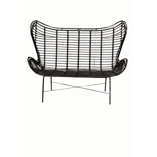 Sofa rattanowa Isla czarna Monnarita