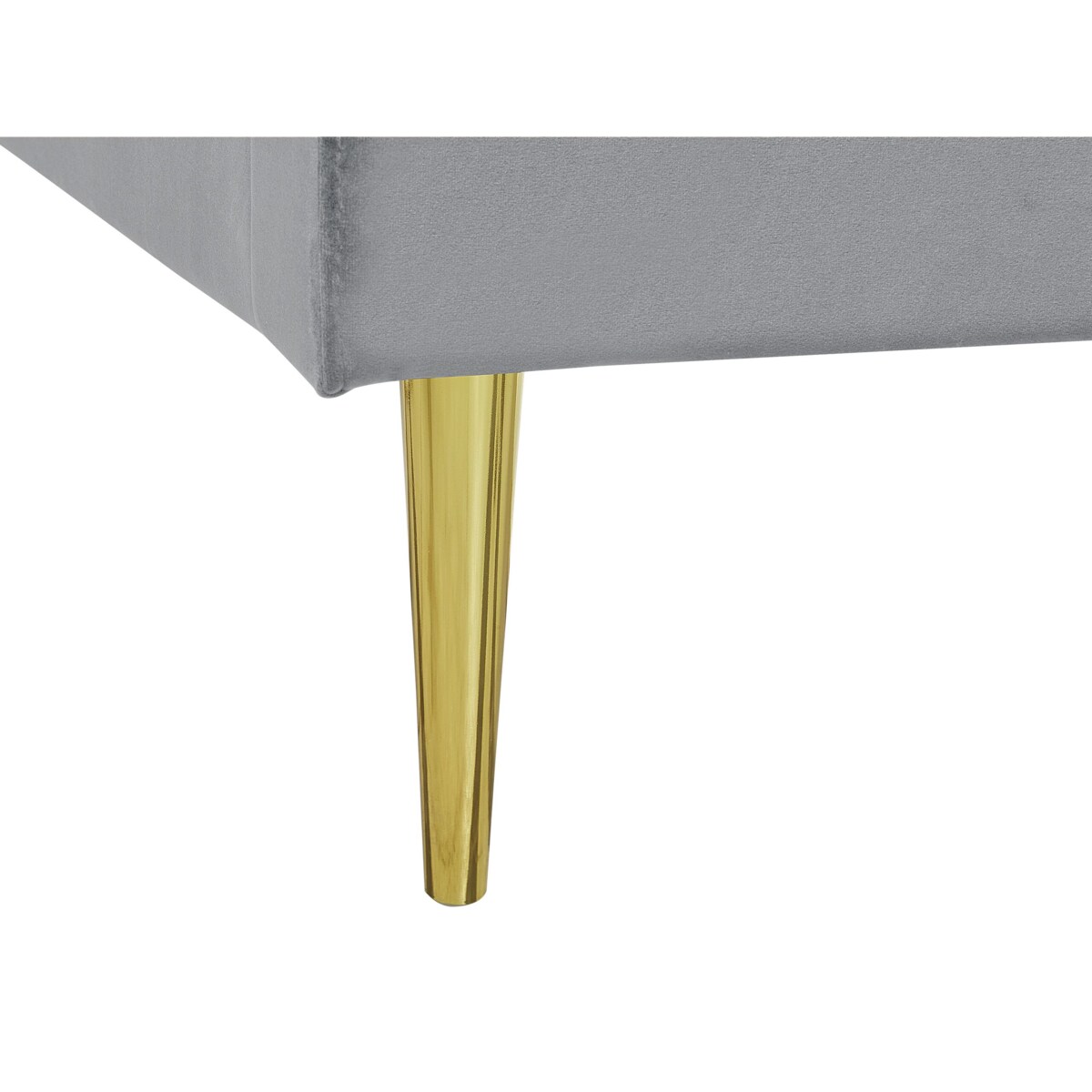 Łóżko welurowe 180 x 200 cm szare MARVILLE