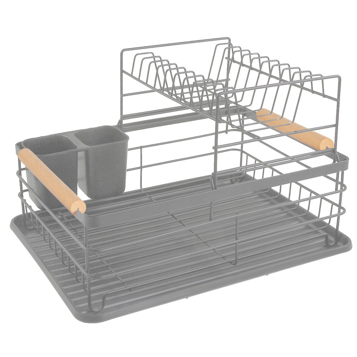 Suszarka do naczyń dwupoziomowa szara Ociekacz 43x32x27cm KINGHOFF