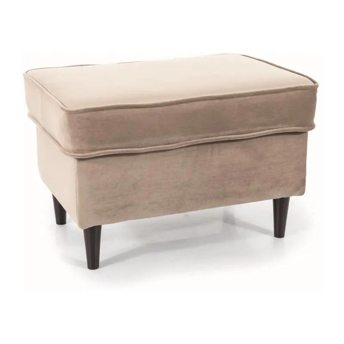 Pufa RON VELVET ciemnobeżowa