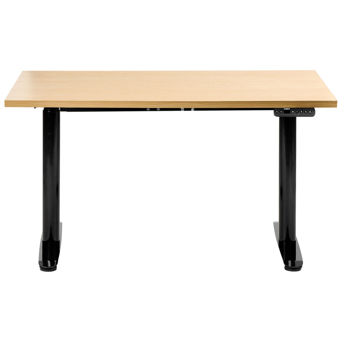 Biurko regulowane elektrycznie DESTINAS Czarny/ jasny brąz 120 cm 60 cm