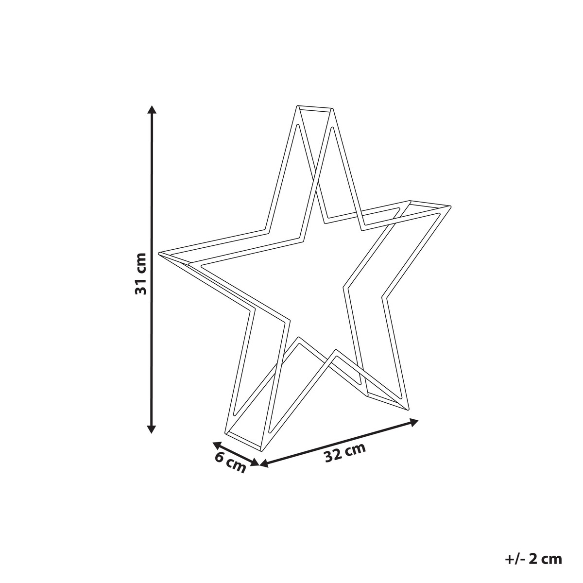 Dekoracja ogrodowa LED SIMO Gwiazda 31 cm Biały