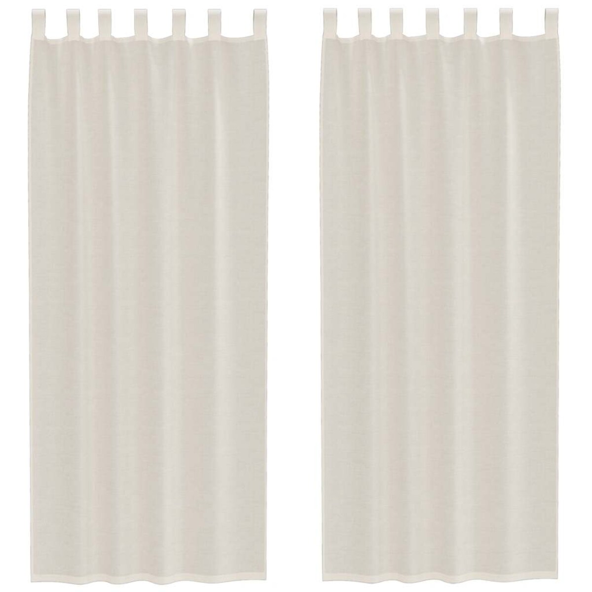 vidaXL Zasłony woalowe z zakładką na górze 2 szt. kremowe