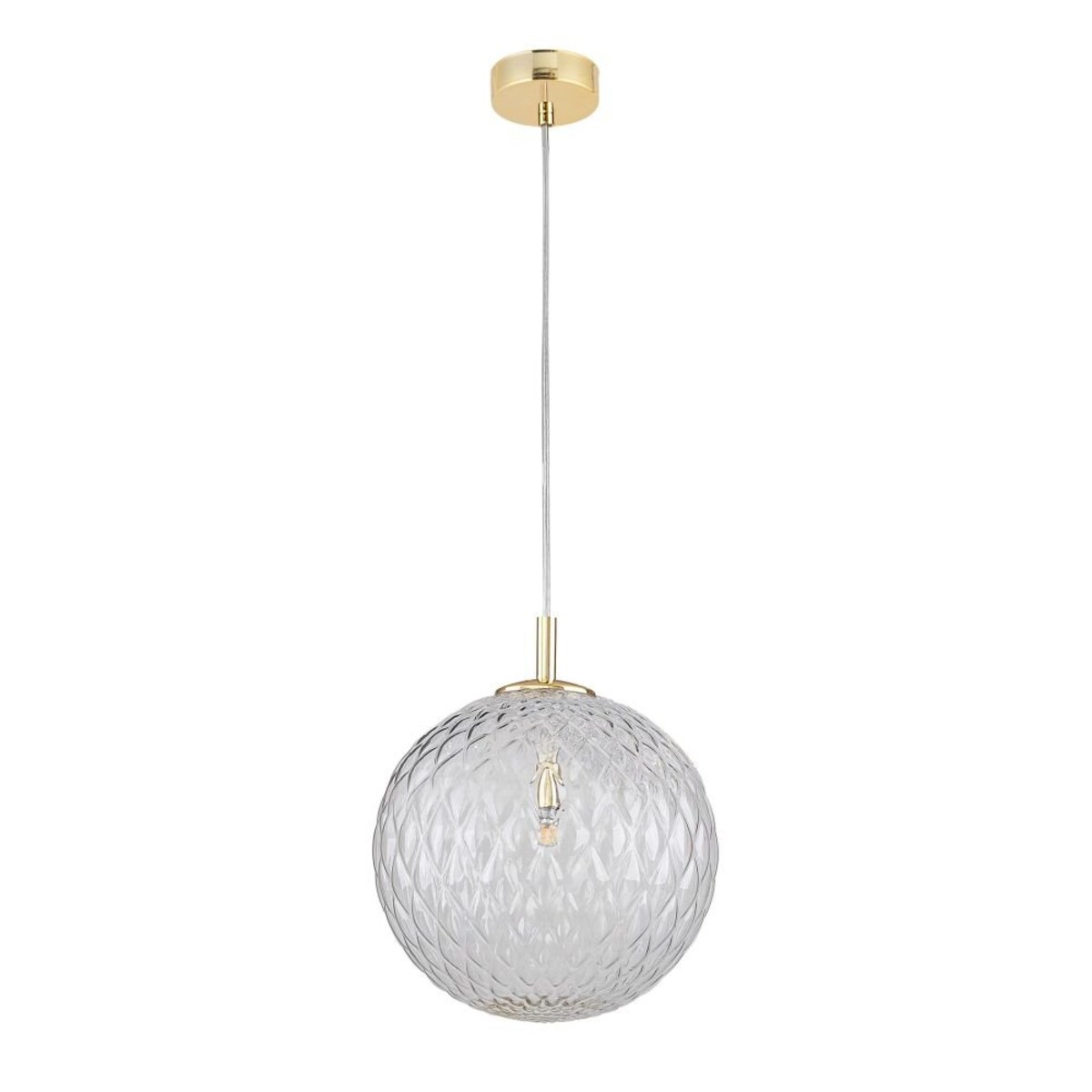 Lampa wisząca TK Lighting CADIX GOLD 300 złota transparentny klosz G9 nowoczesna do salonu jadalni kuchni