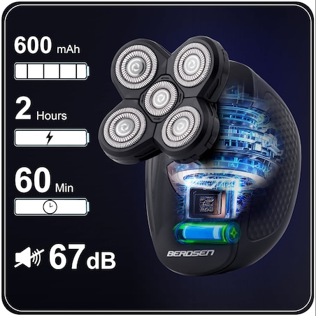 Golarka męska maszynka trymer do brody włosów 5w1 Berdsen