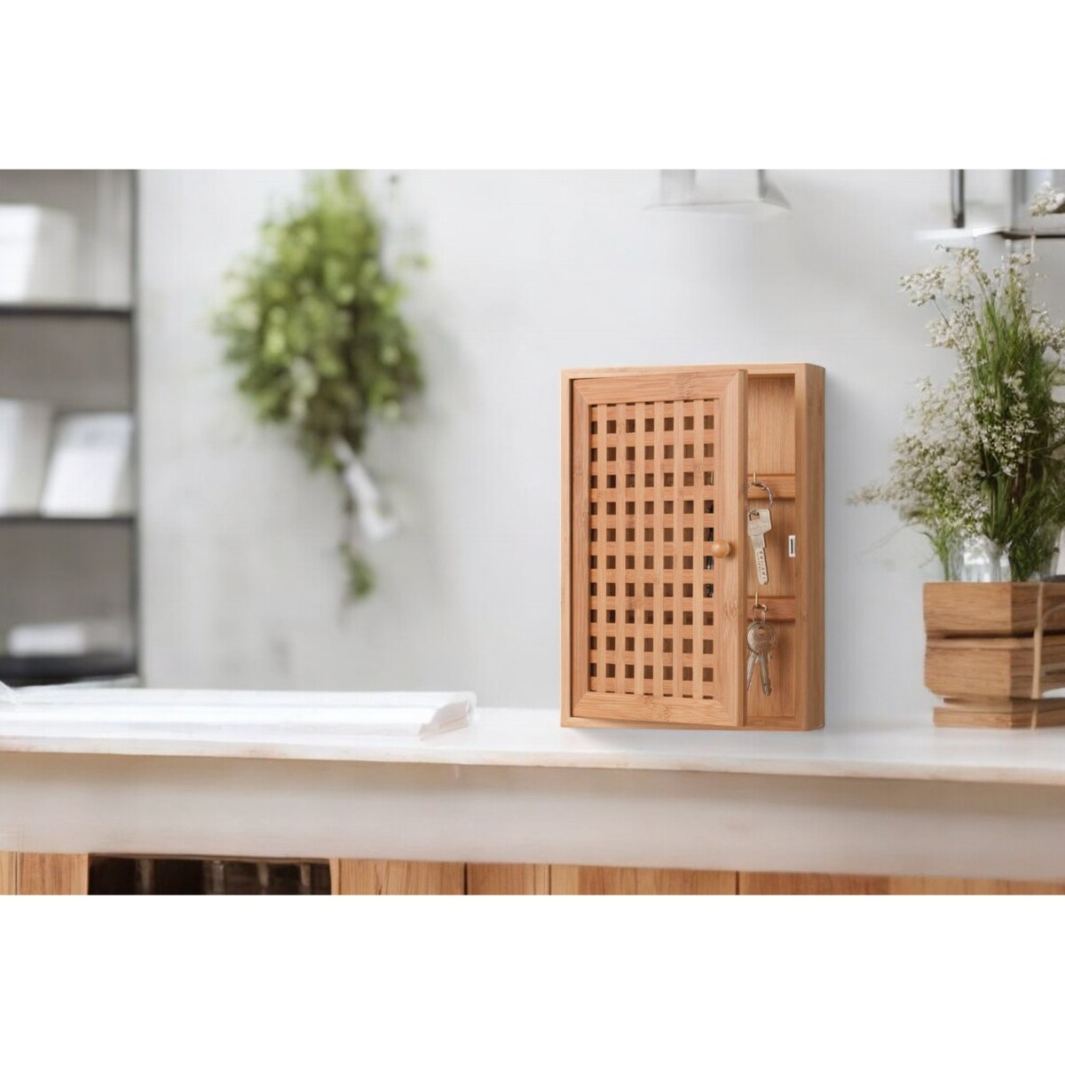 Wieszak na klucze - szafka bambusowa, ZELLER