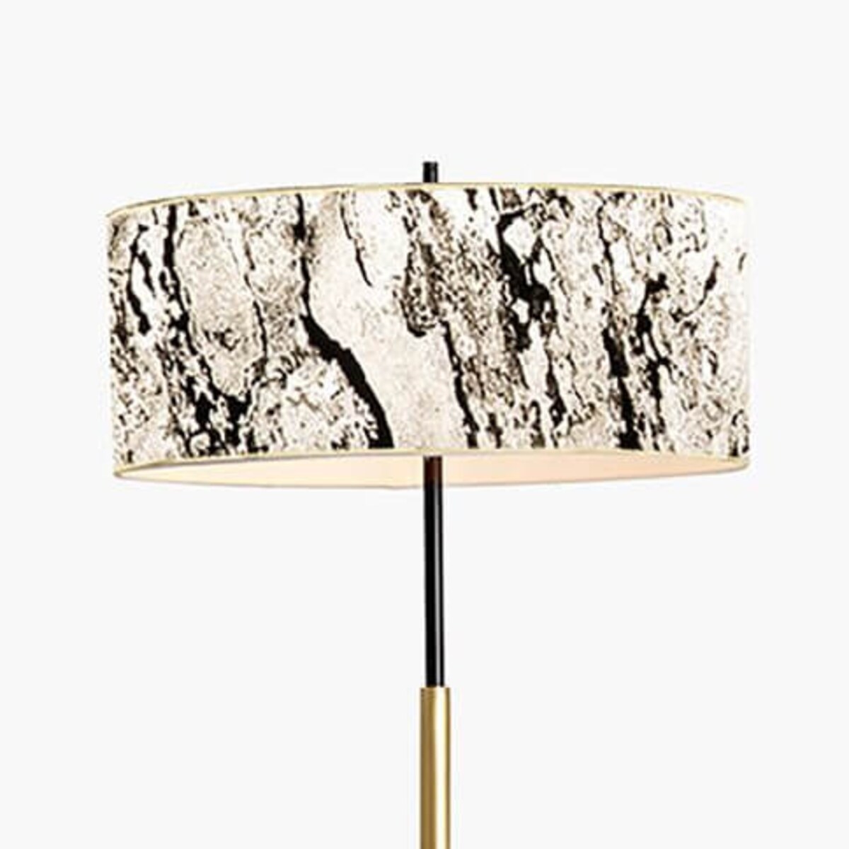 LAMPA podłogowa MARBLE STONE MFLR-6629-601B Abigali marmurowa OPRAWA stojąca czarna złota