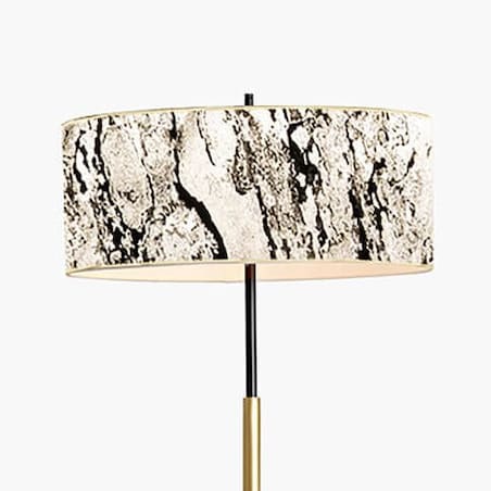 LAMPA podłogowa MARBLE STONE MFLR-6629-601B Abigali marmurowa OPRAWA stojąca czarna złota