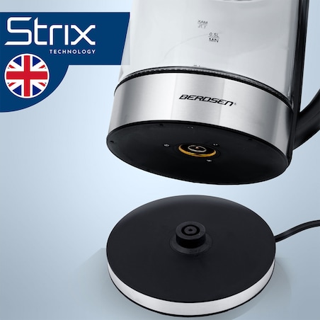 Czajnik elektryczny szklany z regulacja temperatury 1,7l Berdsen 371400