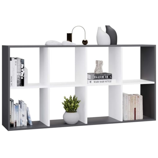 Regał Malax 2X4 Antracyt Biały