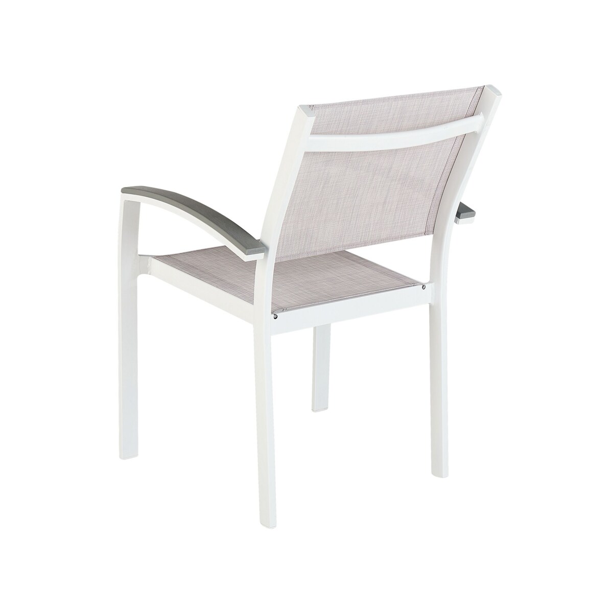 Zestaw ogrodowy metalowy stół i 8 krzeseł szary PERETA