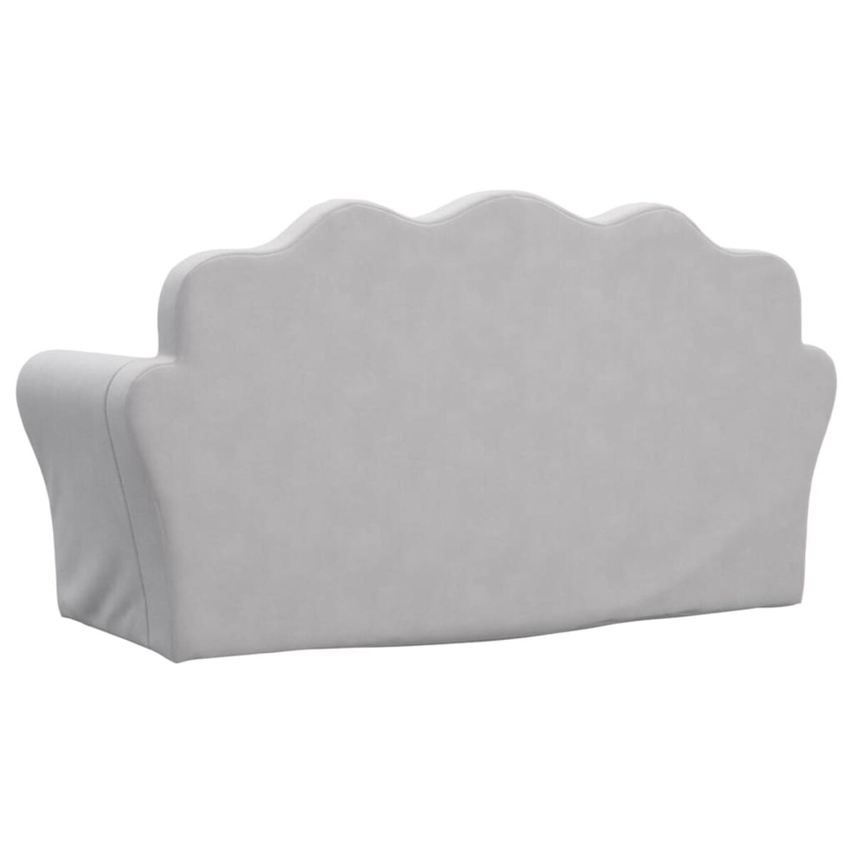 vidaXL 2-os. sofa dla dzieci, rozkładana, jasnoszara, miękki plusz