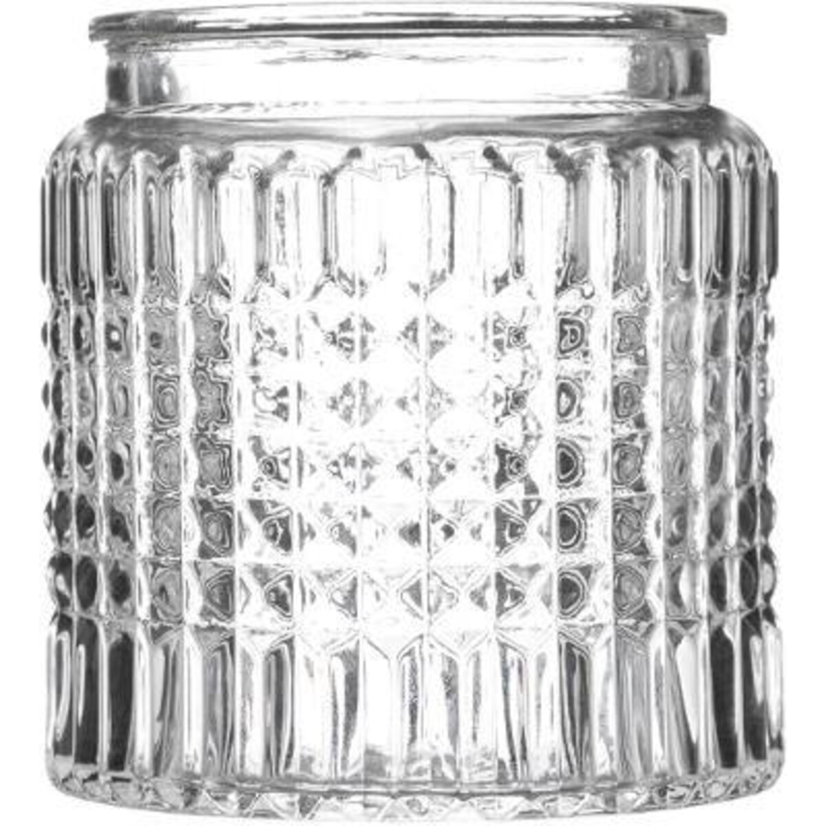 Ozdobny słoik na płatki kosmetyczne z pokrywką, Ø 10,8 cm, szkło