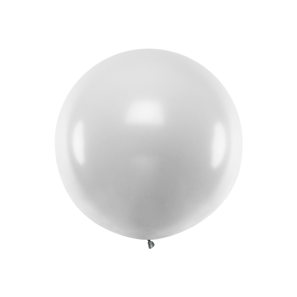 Balon okrągły 1 m, Metallic Silver Snow