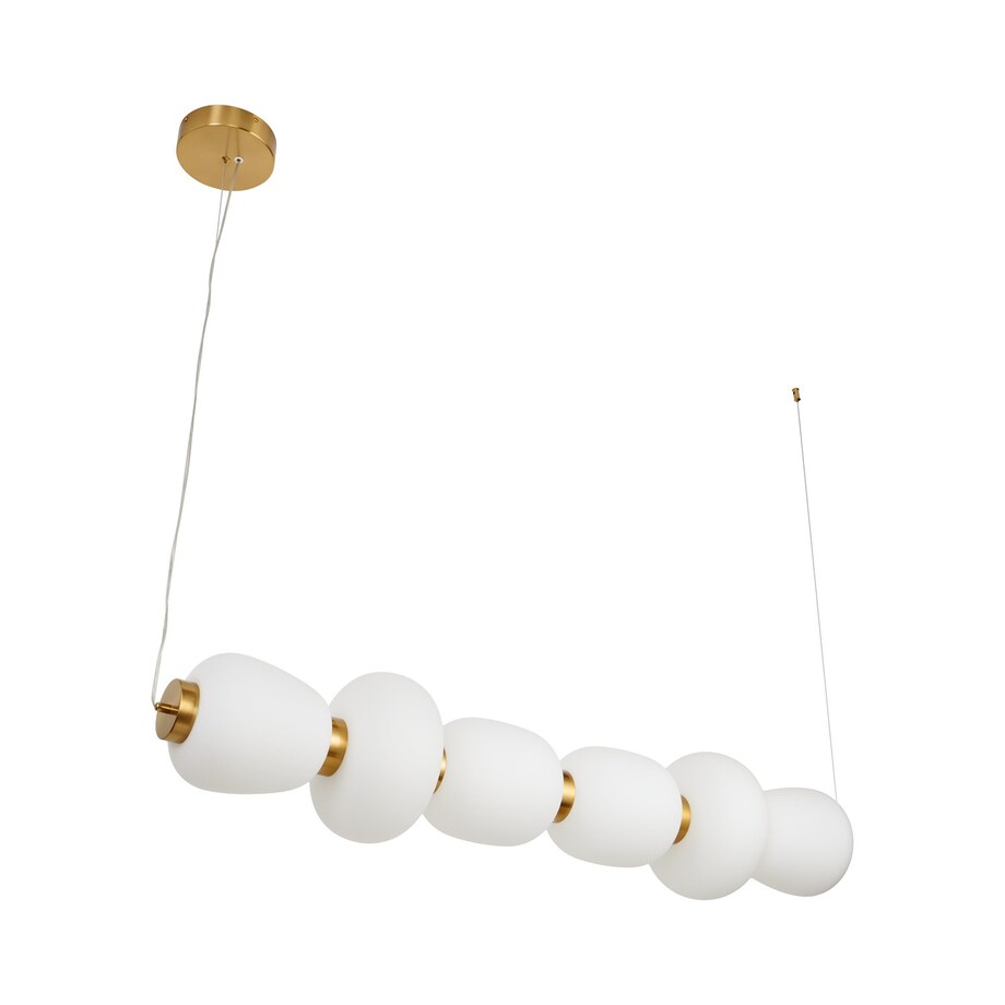 Lampa wisząca BRILLA-6 LED biało-złota 125 cm