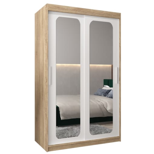 Szafa przesuwna Garderoba PROMO T3 120 sonoma/biały