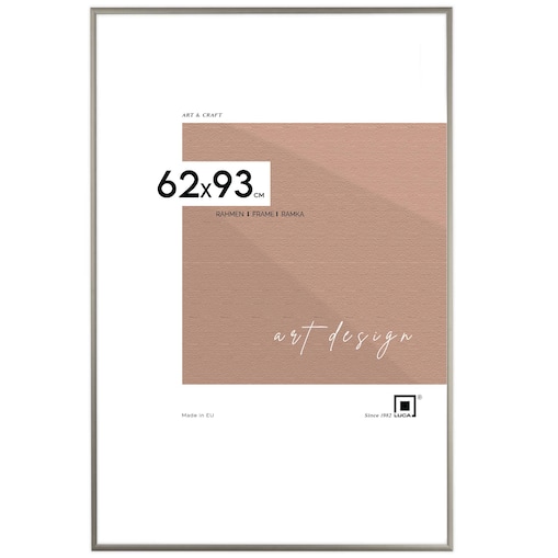 Ramka na zdjęcia 62x93 cm aluminiowa srebrna ramka do zdjęć 93x62 cm LUCA®