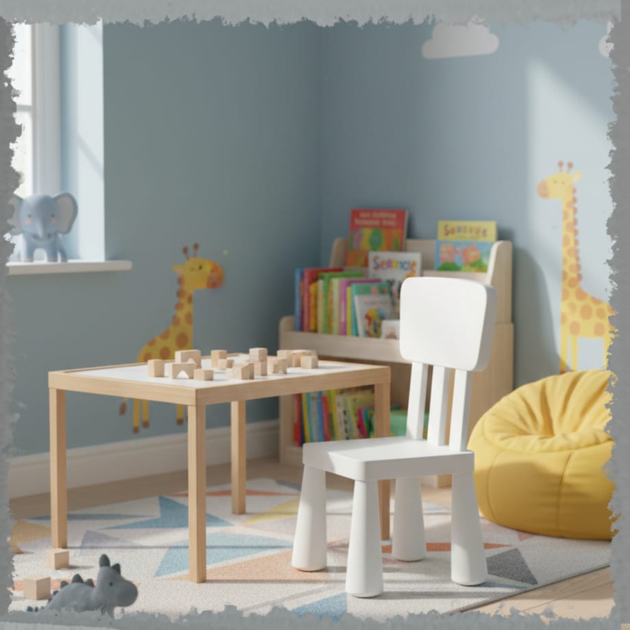 Krzesełko dla dzieci plastikowe z oparciem wygodne do pokoju białe