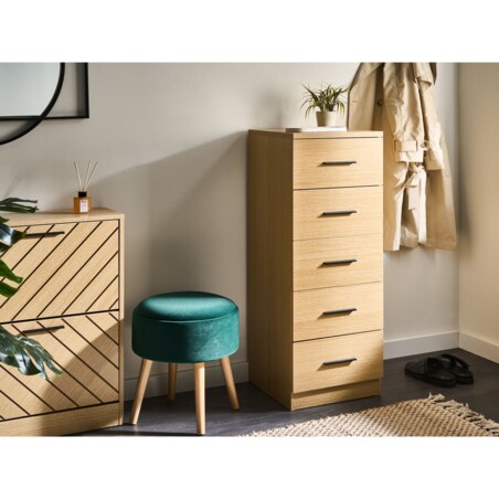 Komoda 5 szuflad KITIMAT Jasnobrązowy