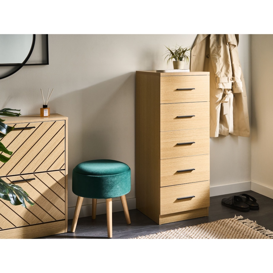 Komoda 5 szuflad KITIMAT Jasnobrązowy