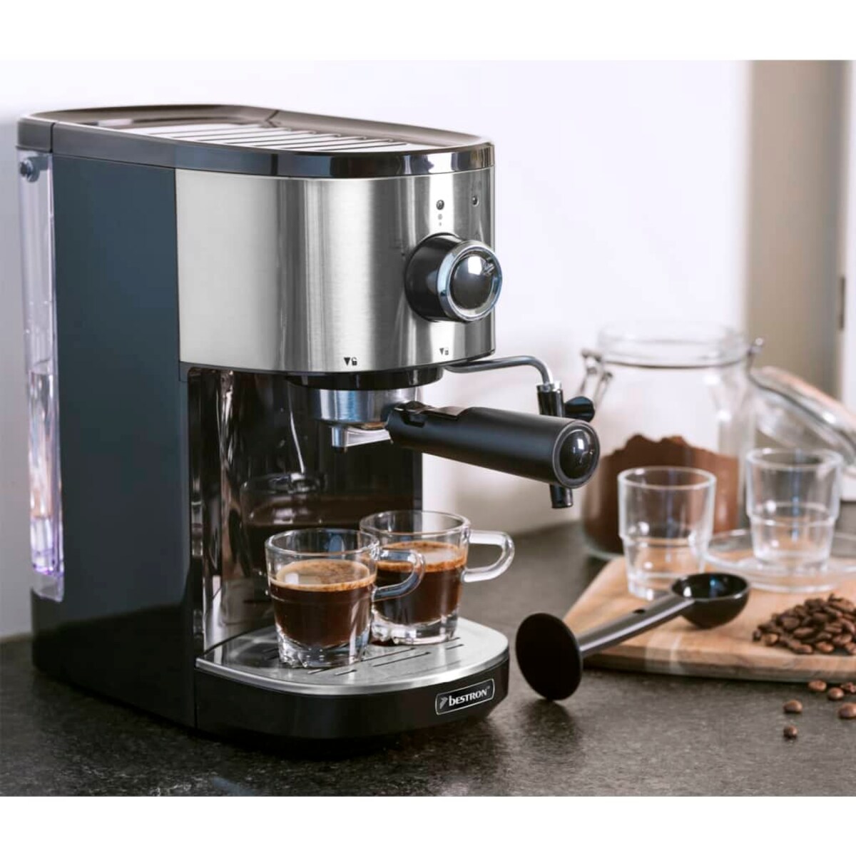 Bestron Ekspres do kawy AES800STE, 1450 W, stal nierdzewna, 1,25 L