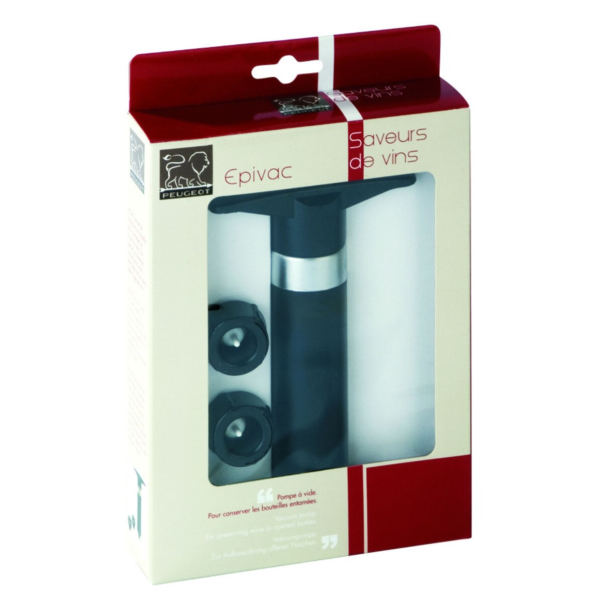 Pompka próżniowa do wina Epivac, Peugeot
