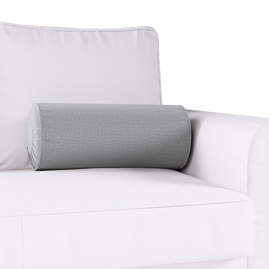 Poduszka wałek z zakładkami, ciemno szary welwet, Ø20 x 50 cm, Ingrid