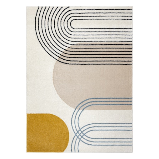 Dywan FUSION 7157 biały / złoty - 80x150 cm