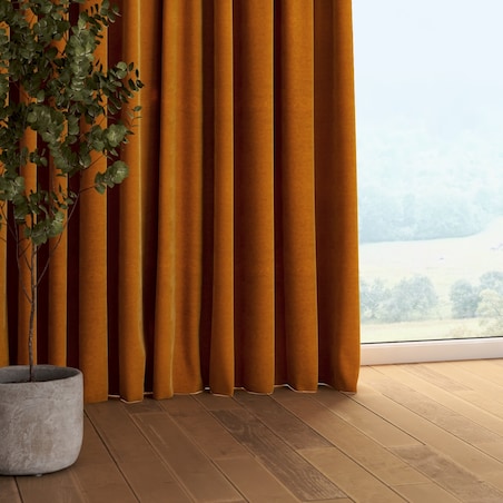 Zasłona na taśmie marszczącej 1 szt. 130x260 miodowy