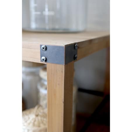 Postarzany regał na kółkach w stylu loftowym 157 cm