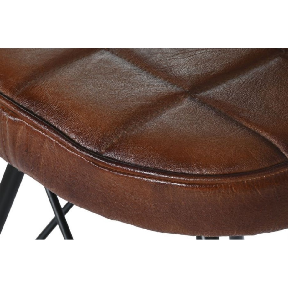 Krzesło skórzane 89x51x51 cm SEDIA IN PELLE