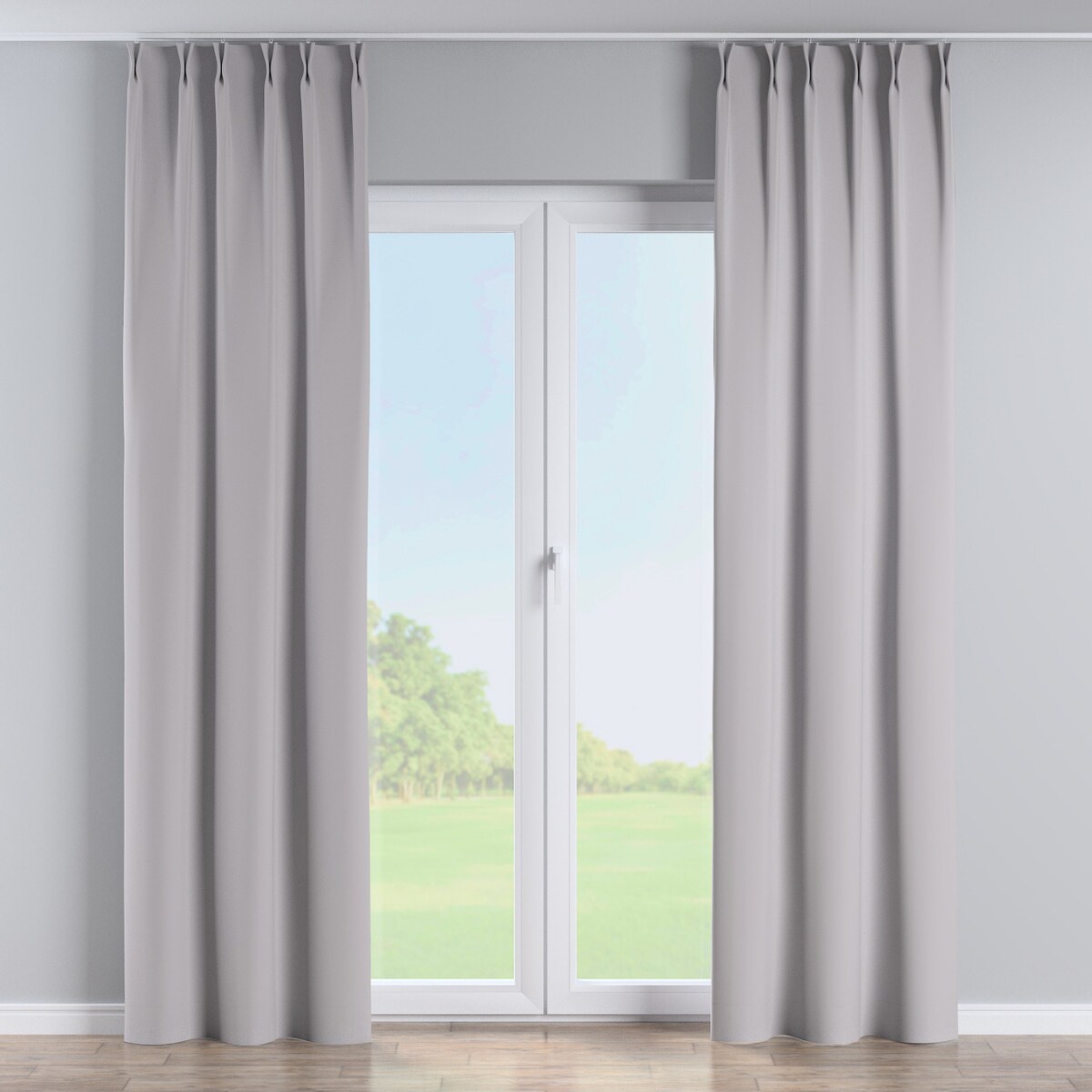 Zasłona na haczykach flex podwójnych 130x245 ciepły szary