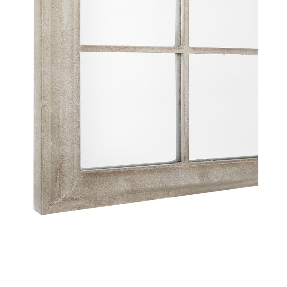 Metalowe lustro ścienne okno 77 x 130 cm beżowe TREVOL