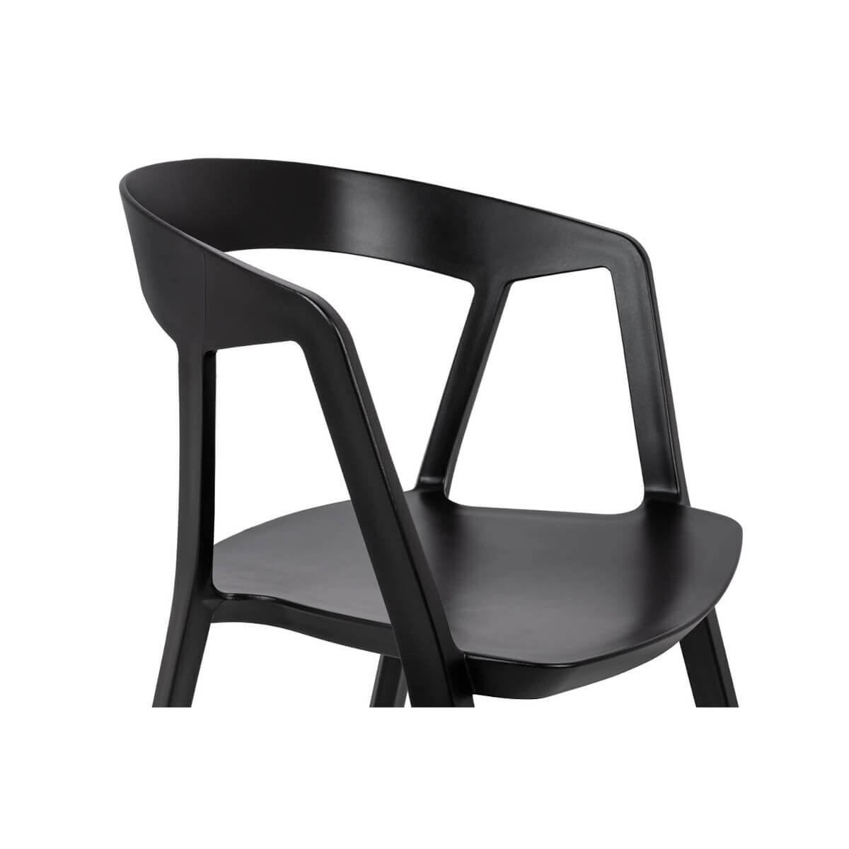 Minimalistyczne krzesło Vibia 210-APP.BLACK King Home czarne