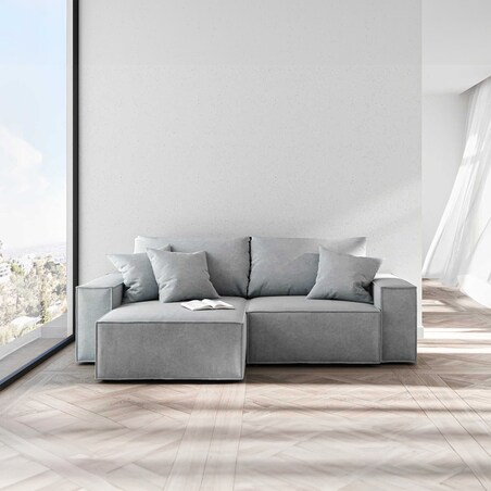 Melow Sofa narożna - jasnoniebieska