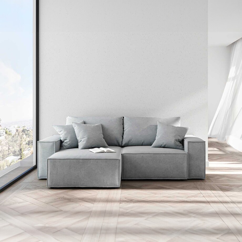 Melow Sofa narożna - jasnoniebieska