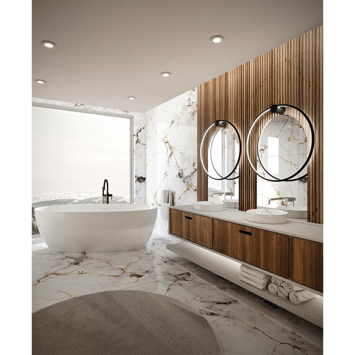 MOOSEE lampa ścienna HOOP 80 czarna