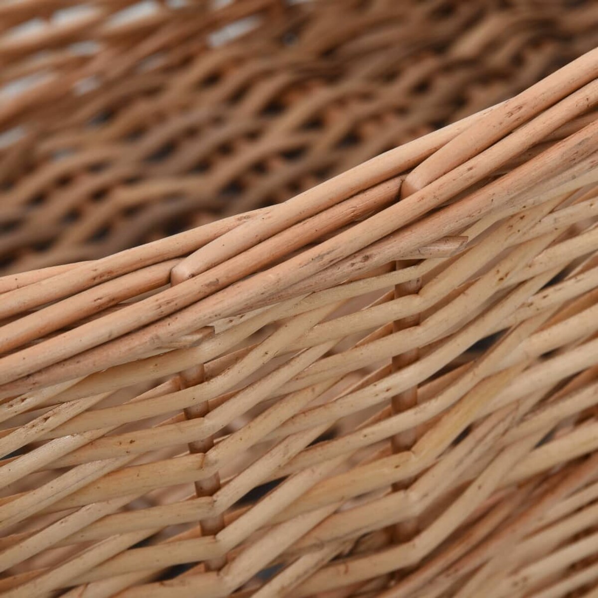 vidaXL Kosz na drewno, z uchwytami, 88x57x34 cm, naturalna wiklina