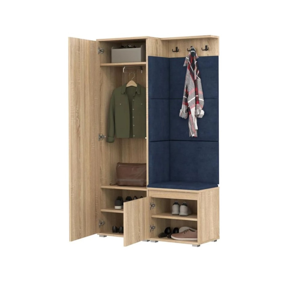 Garderoba do przedpokoju SINGAPUR 104 dąb sonoma/granatowy
