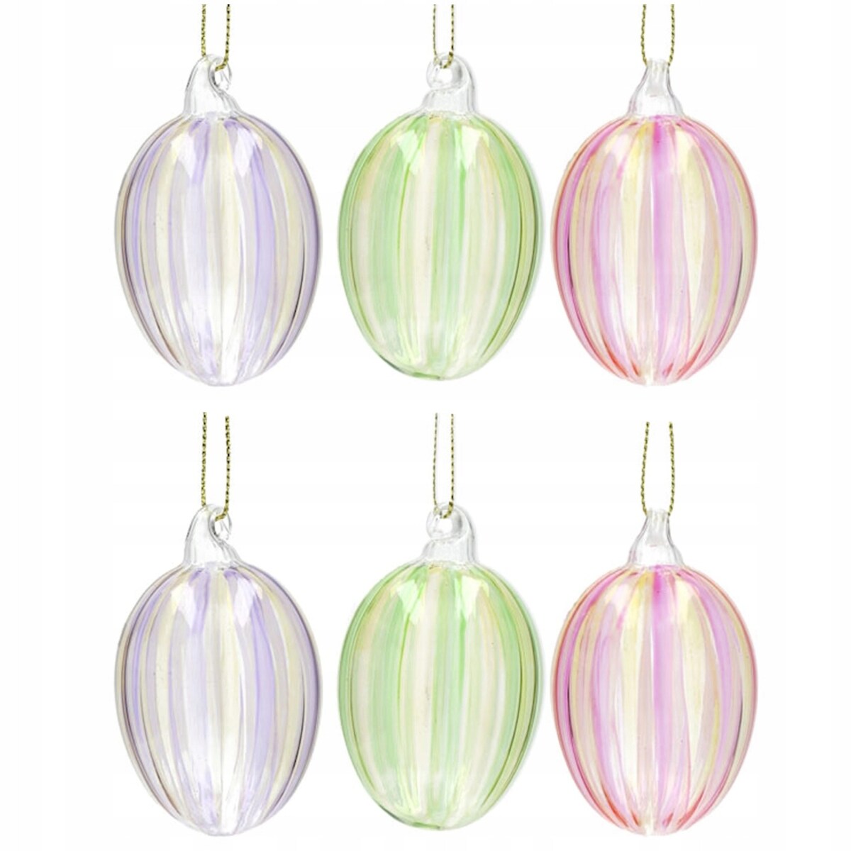 ZAWIESZKA WIELKANOCNA JAJKO NA WIELKANOC BOMBKA 6szt SZKLANA ŚWIĄTECZNA