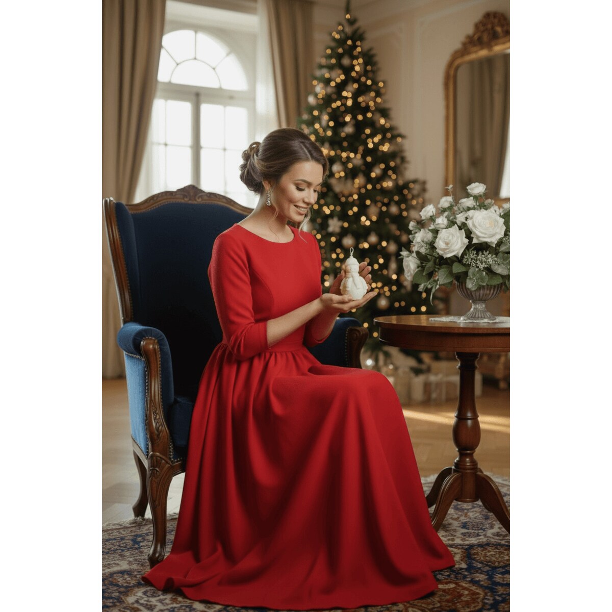 Świeca sojowa Bałwanek – ręcznie robiona świąteczna dekoracja