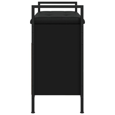 vidaXL Ławka na buty, czarna, 65,5x32x57,5 cm, materiał drewnopochodny