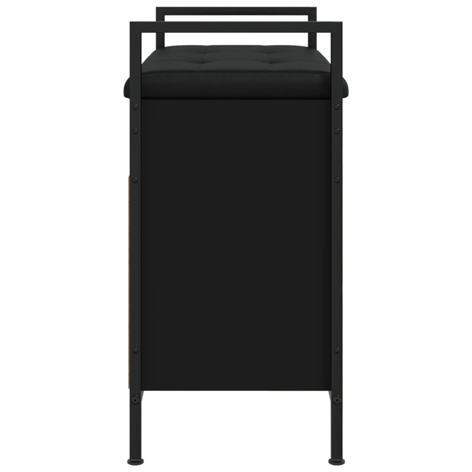 vidaXL Ławka na buty, czarna, 65,5x32x57,5 cm, materiał drewnopochodny