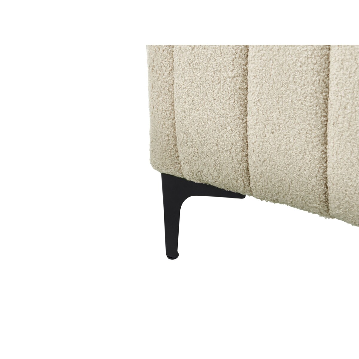 Łóżko Boucle LUNAN 180 x 200 cm Beżowy