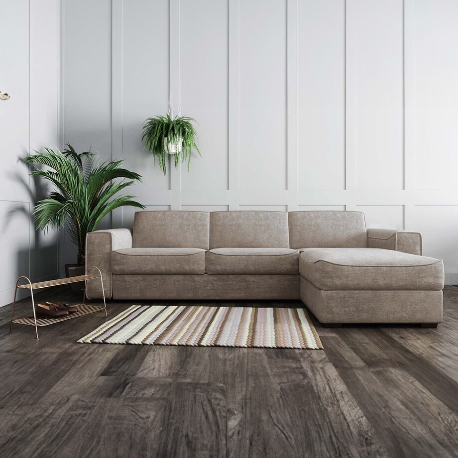 Sofa narożna rozkładana Munro - kremowa