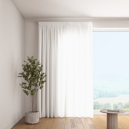 Zasłona na taśmie marszczącej 1 szt. 130x260 prześwitujący ecru