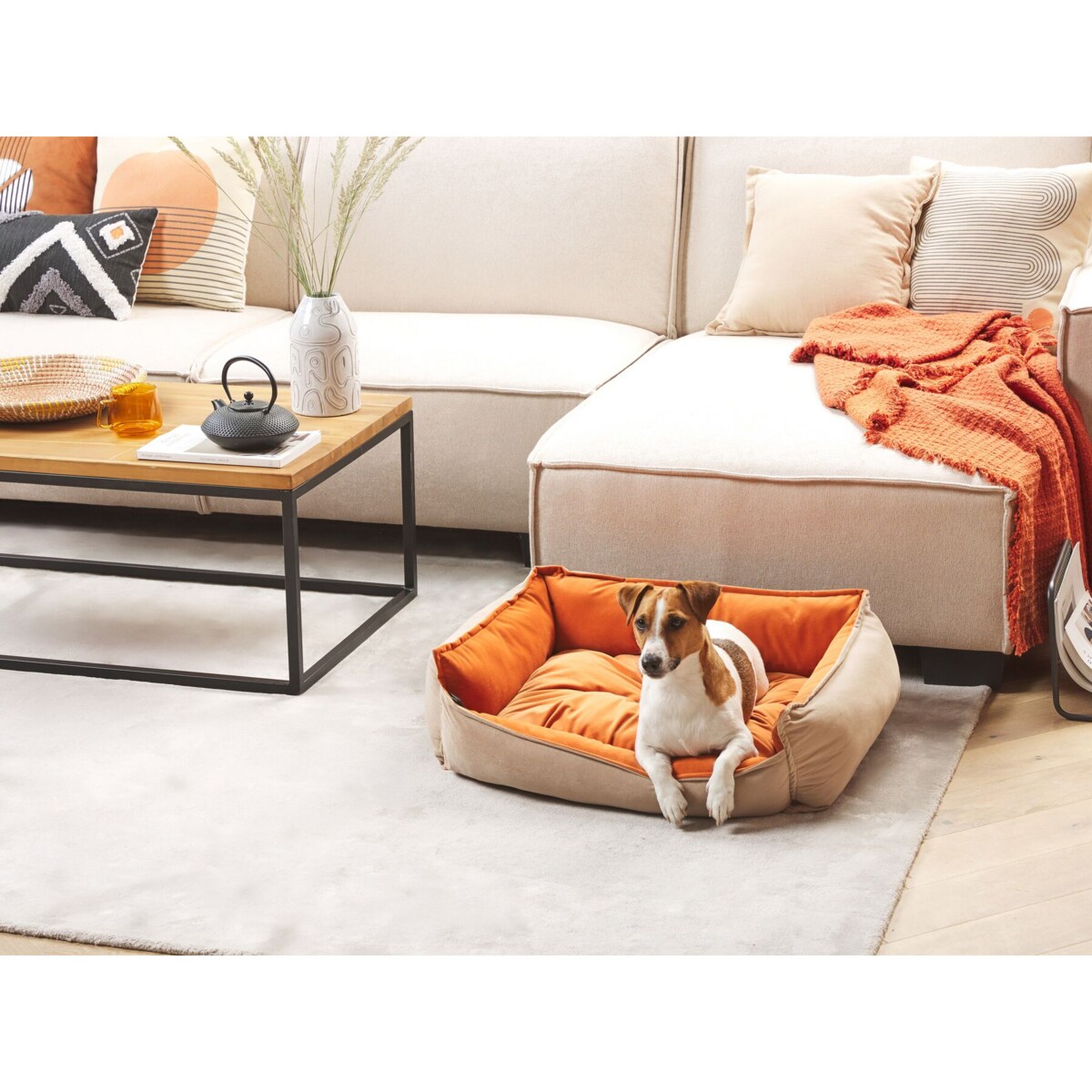 Legowisko IZMIR Welur Pomarańczowy